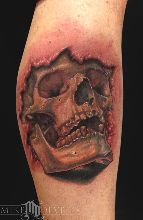 Tattoos - Skull Skin Rip - 80514